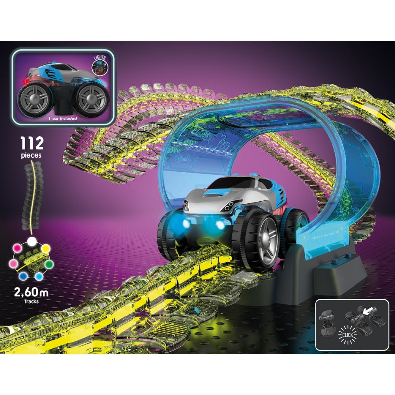 6-SMOBY Flextreme Neon Tor Samochodowy z Autem Zestaw Startowy-6