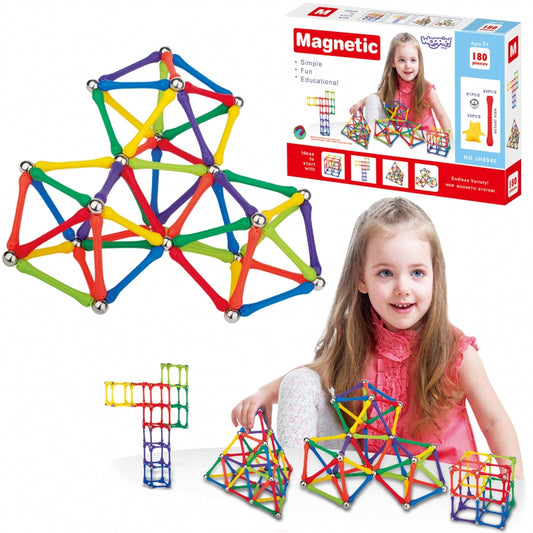 1-WOOPIE Magnetic Construction Blocks Creative Puzzle 180 pcs.-1
