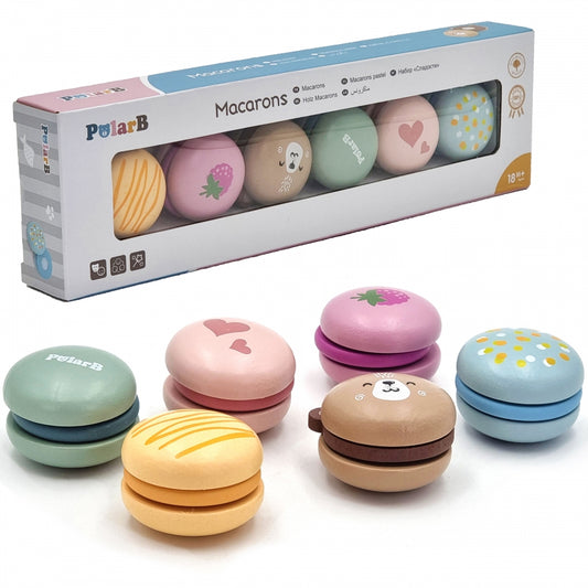 1-Viga PolarB Drewniane Ciastka Ciasteczka Cukiernia Zestaw Makaroników-1