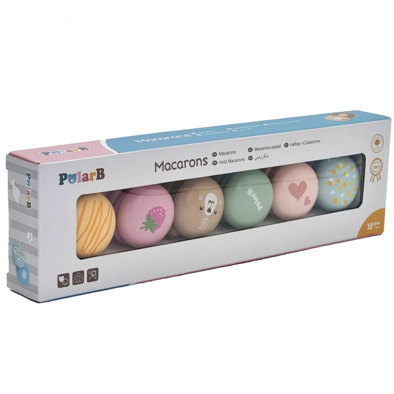 4-Viga PolarB Drewniane Ciastka Ciasteczka Cukiernia Zestaw Makaroników-4